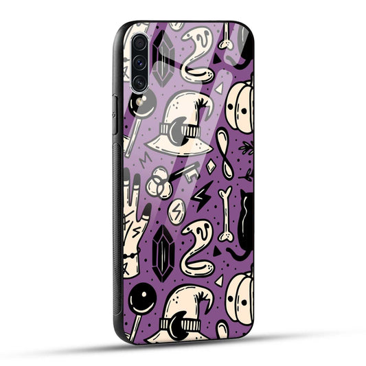 Samsung Galaxy A70 / Samsung Galaxy A70s Back Cover Aethetic Texture Printed Glass Case