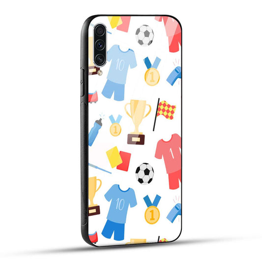 Samsung Galaxy A70 / Samsung Galaxy A70s Back Cover Love For Football Printed Glass Case
