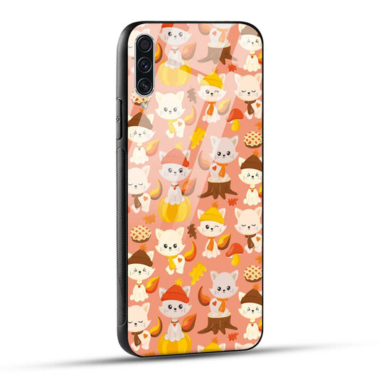 Samsung Galaxy A70 / Samsung Galaxy A70s Back Cover Cute Kittys Printed Glass Case