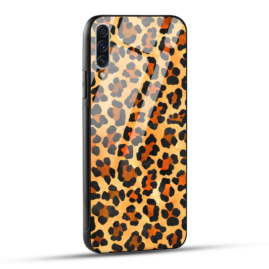 Samsung Galaxy A70 / Samsung Galaxy A70s Back Cover Leopard Pattern Printed Glass Case