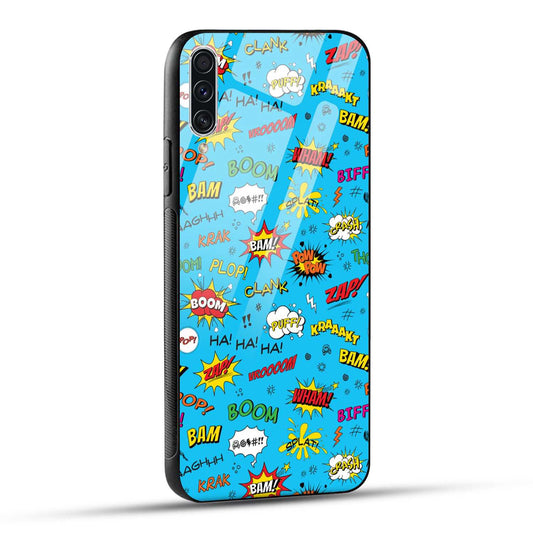 Samsung Galaxy A70 / Samsung Galaxy A70s Back Cover Doodle Of Texts Printed Glass Case