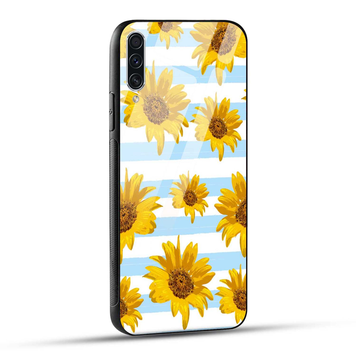 Samsung Galaxy A70 / Samsung Galaxy A70s Back Cover Beautiful Sunflower Doodle Printed Glass Case
