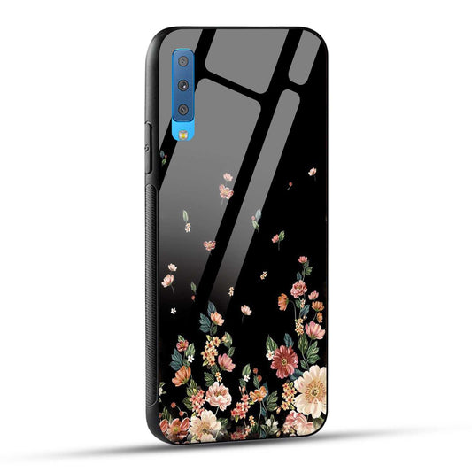 Samsung Galaxy A7 2018 Back Cover Flowers Girly Printed Glass Case