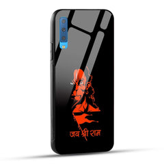 Samsung Galaxy A7 2018 Back Cover Jay Shree Ram Bajrangballi Hanuman Printed Glass Case