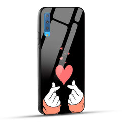 Samsung Galaxy A7 2018 Back Cover Love Expressing Printed Glass Case