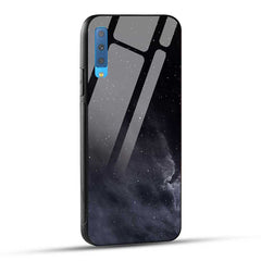 Samsung Galaxy A7 2018 Back Cover Stars in The Dark Glass Case