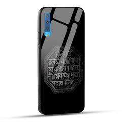Samsung Galaxy A7 2018 Back Cover Shivkalin Rajmudra Printed Glass Case