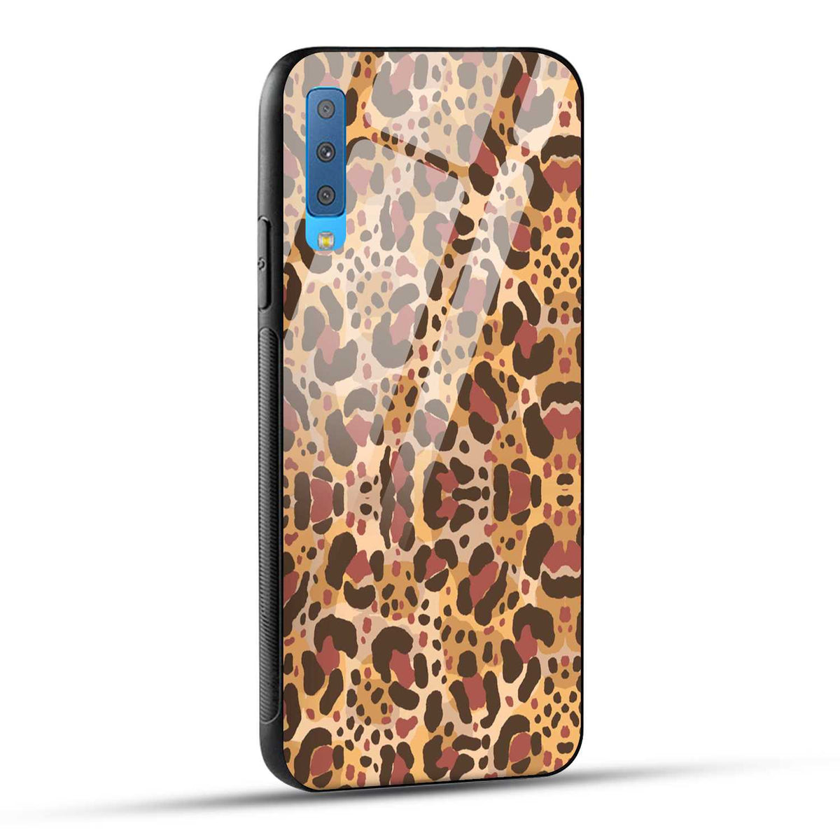 Samsung Galaxy A7 2018 Back Cover Unique Brown Texture Printed Glass Case