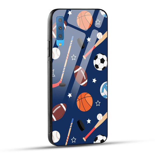 Samsung Galaxy A7 2018 Back Cover Every Sports Matter Printed Glass Case