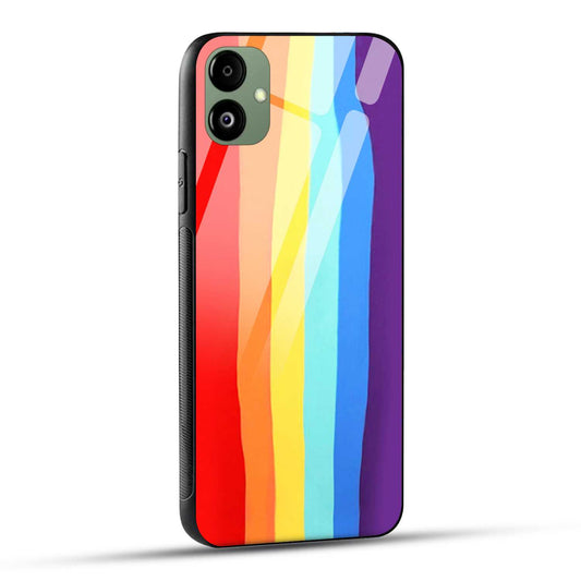 Samsung Galaxy F14 5G Back Cover Rainbow Color Printed Glass Case