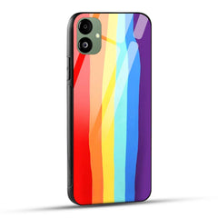 Samsung Galaxy F14 5G Back Cover Rainbow Color Printed Glass Case