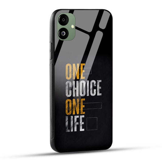 Samsung Galaxy F14 5G Back Cover One Choice One Life Printed Glass Case