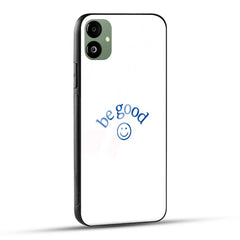 Samsung Galaxy A05 Back Cover White Blue Simple Be Good Printed Glass Case