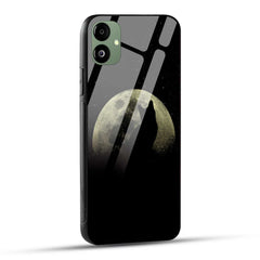 Samsung Galaxy A05 Back Cover Black Illustrated Cat At Night Printed Glass Case