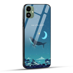 Samsung Galaxy A05 Back Cover Blue Cute Night Sky Quote Printed Glass Case