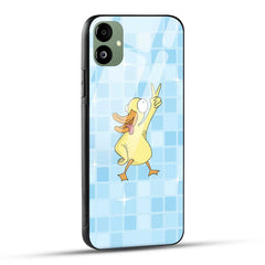 Samsung Galaxy A05 Back Cover Blue Yellow Illustrated Duck Printed Glass Case