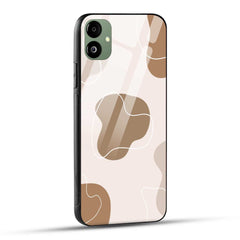 Samsung Galaxy A05 Back Cover Brown Beige Blob Shape Printed Glass Case