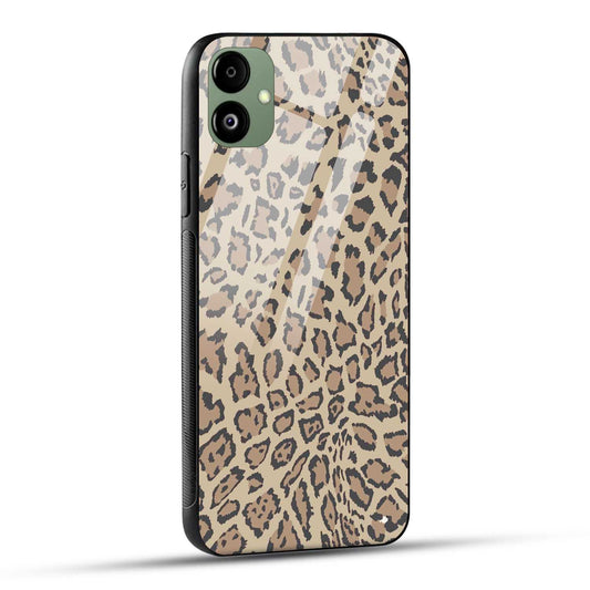 Samsung Galaxy A05 Back Cover Leopard Texture Print Printed Glass Case