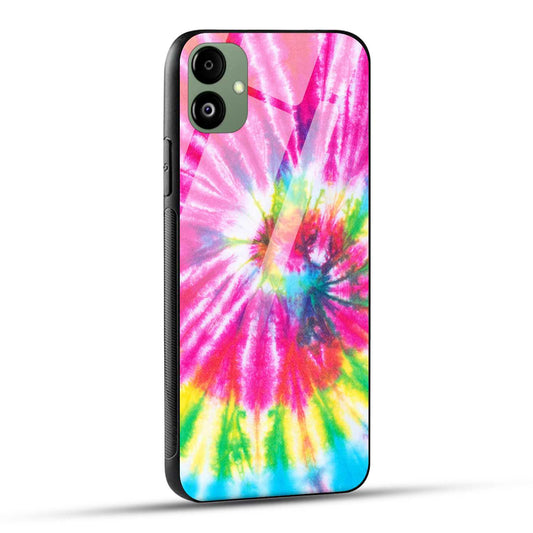 Samsung Galaxy A05 Back Cover Tie-Dye Yellow Texture Printed Glass Case