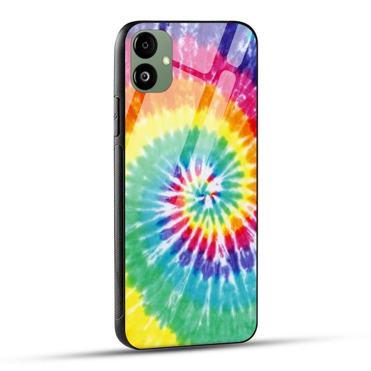 Samsung Galaxy A05 Back Cover Tie-Dye Rainbow Texture Printed Glass Case