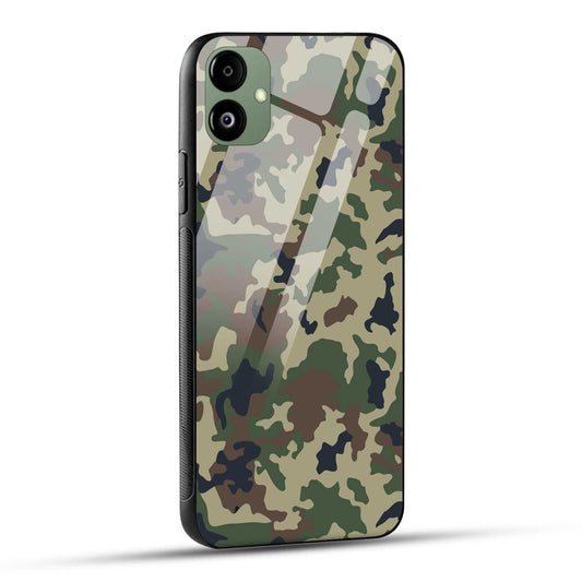 Samsung Galaxy F14 5G Back Cover Army Pattern Printed Glass Case