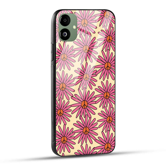 Samsung Galaxy A05 Back Cover Retro Floral Doodle Printed Glass Case
