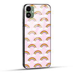 Samsung Galaxy A05 Back Cover Rainbow Doodle Printed Glass Case