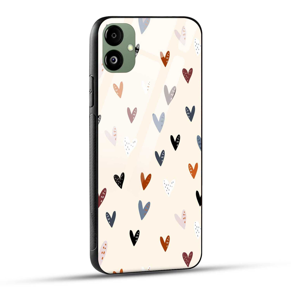 Samsung Galaxy A05 Back Cover Seamles Doodle Of Hearts Printed Glass Case