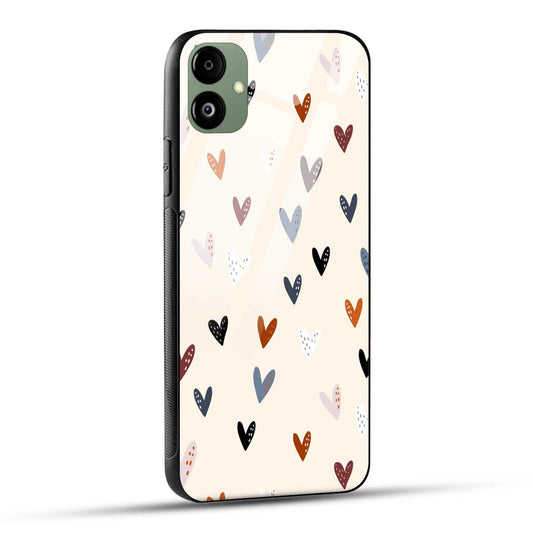 Samsung Galaxy A05 Back Cover Seamles Doodle Of Hearts Printed Glass Case