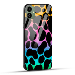 Samsung Galaxy A05 Back Cover Giraffe In Black Pattern Printed Glass Case
