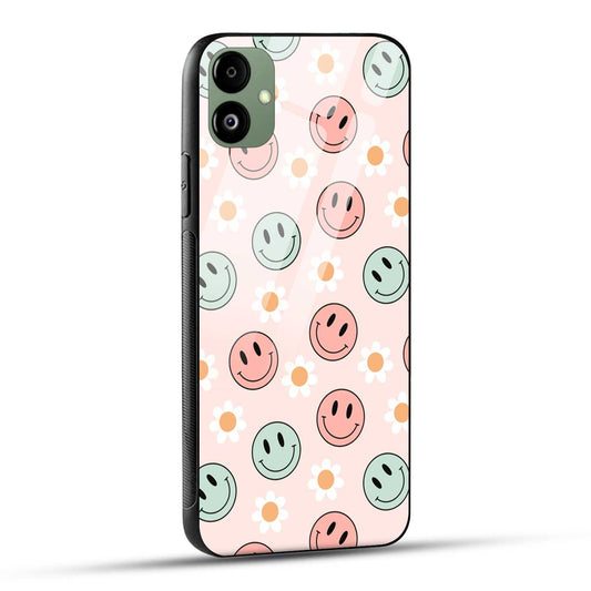 Samsung Galaxy A05 Back Cover Smile And Flower Printed Glass Case