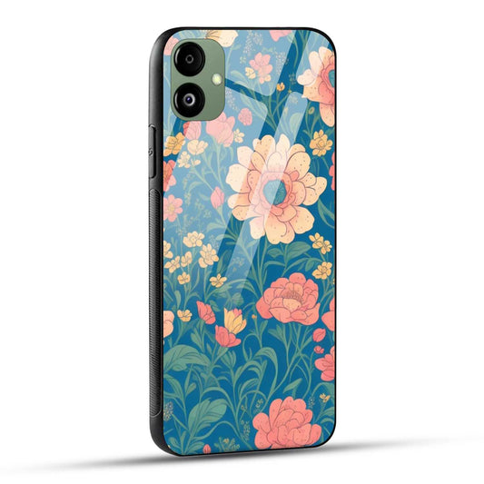 Samsung Galaxy A05 Back Cover Retro Flowers Art Printed Glass Case