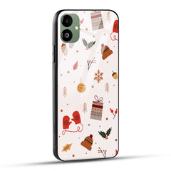 Samsung Galaxy A05 Back Cover Winter Doodle Printed Glass Case