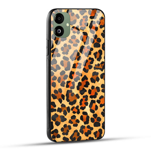 Samsung Galaxy F14 5G Back Cover Leopard Pattern Printed Glass Case