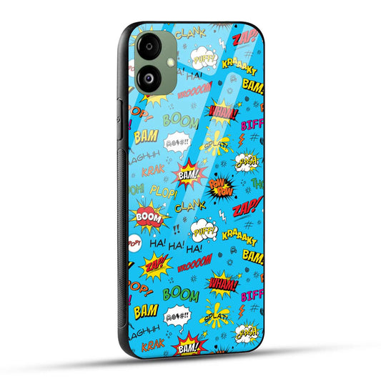 Samsung Galaxy F14 5G Back Cover Doodle Of Texts Printed Glass Case