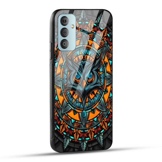 Samsung Galaxy F23 5G Back Cover Attractive Owl Printed Glass Case