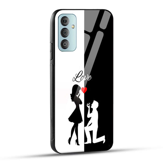 Samsung Galaxy F23 5G Back Cover Love Proposal Printed Glass Case