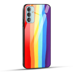Samsung Galaxy F23 5G Back Cover Rainbow Color Printed Glass Case