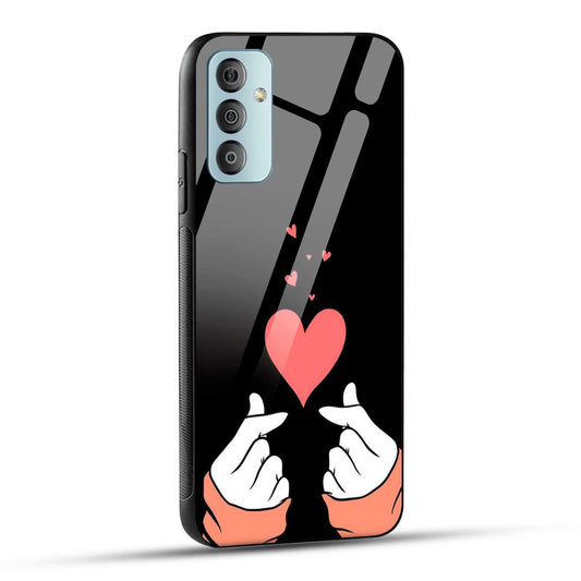 Samsung Galaxy F23 5G Back Cover Love Expressing Printed Glass Case