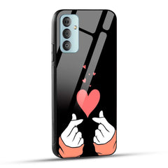 Samsung Galaxy F23 5G Back Cover Love Expressing Printed Glass Case