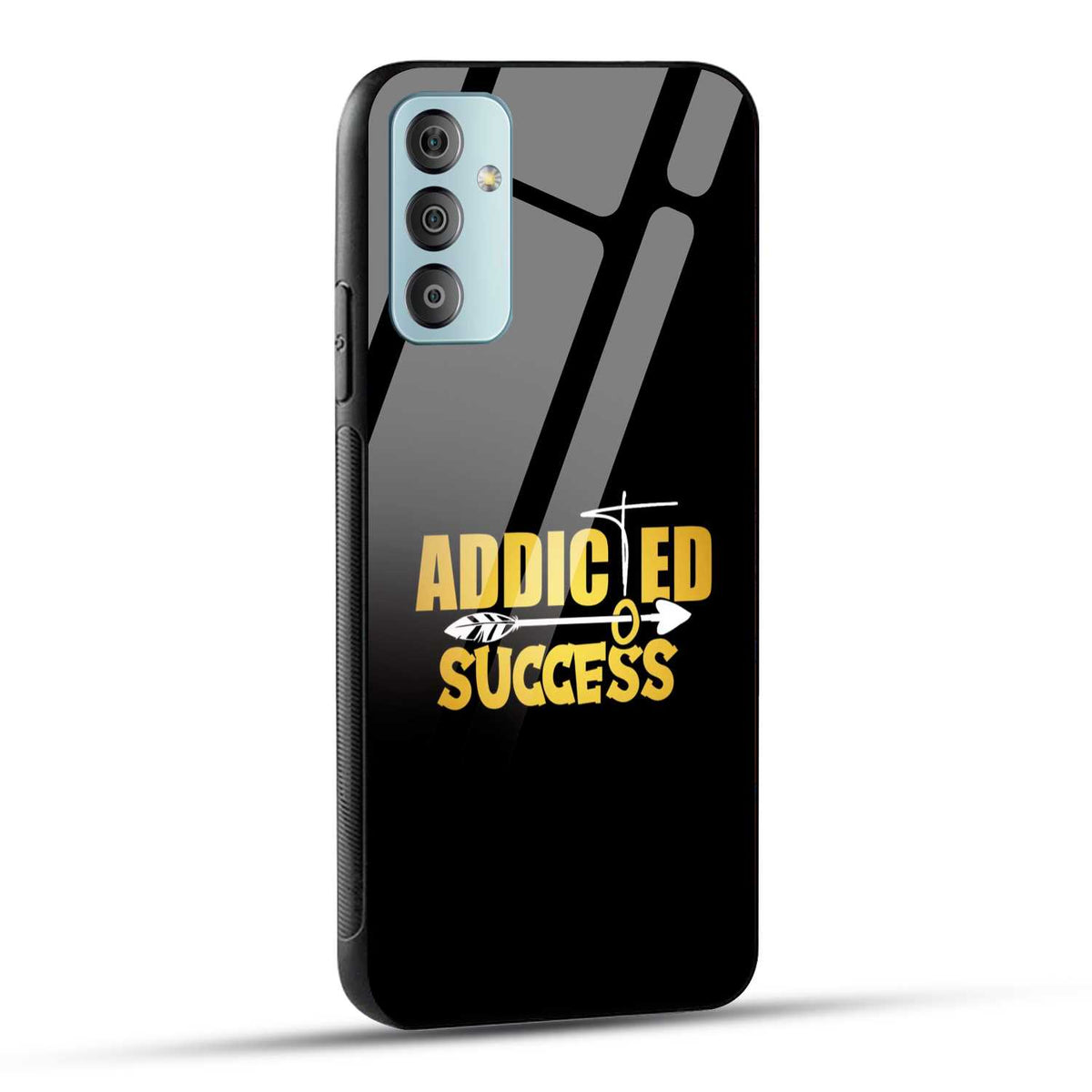 Samsung Galaxy F23 5G Back Cover Addicted To Success Empowerment Quote Printed Glass Case