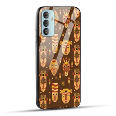 Samsung Galaxy F23 5G Back Cover Tribal African Mask Printed Glass Case