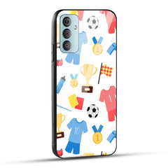 Samsung Galaxy F23 5G Back Cover Love For Football Printed Glass Case