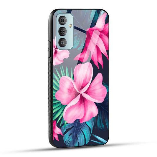 Samsung Galaxy F23 5G Back Cover Retro Flowers  Printed Glass Case