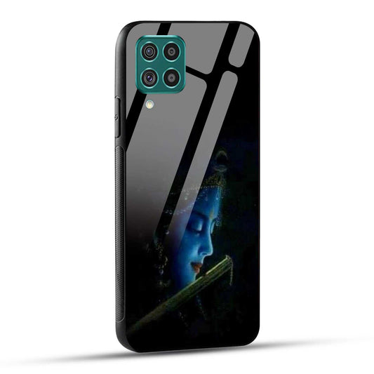 Samsung Galaxy F62 Back Cover Lord Krishna Printed Glass Case