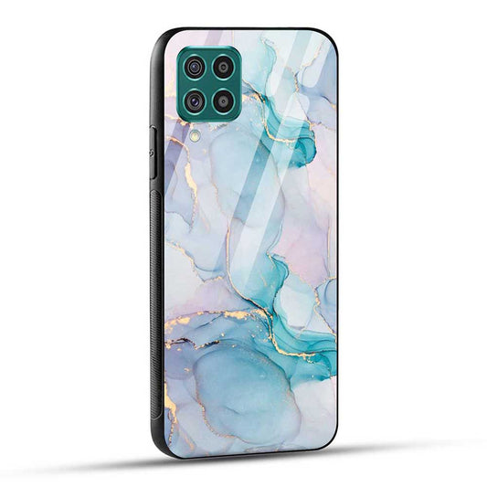 Samsung Galaxy F62 Back Cover Blue Marble Glass Case