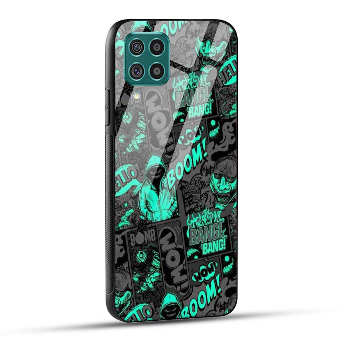 Samsung Galaxy F62 Back Cover Boom Printed Glass Case
