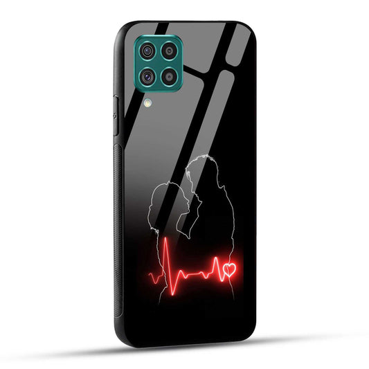 Samsung Galaxy F62 Back Cover Couple Love Printed Glass Case