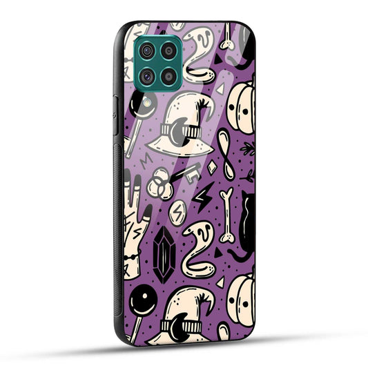 Samsung Galaxy F62 Back Cover Aethetic Texture Printed Glass Case