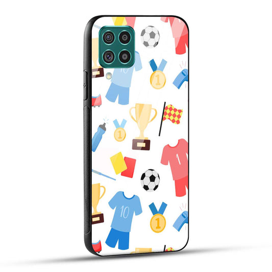 Samsung Galaxy F62 Back Cover Love For Football Printed Glass Case